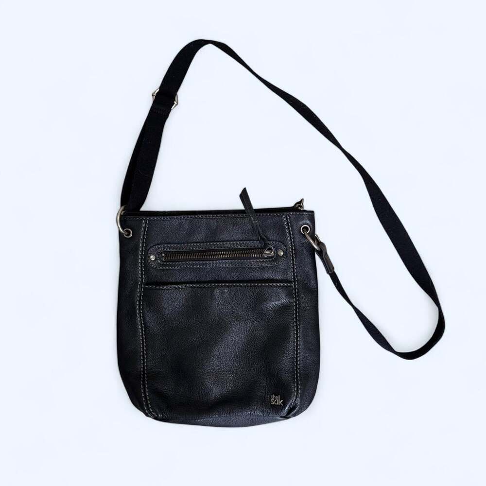 The Sak Black Leather Crossbody Bag Adjustable Strap